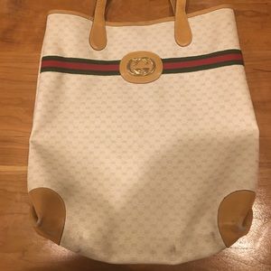 Vintage canvas Gucci bag